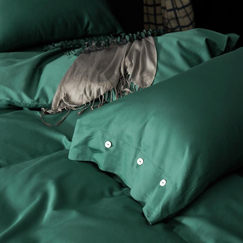 Venetia Duvet Cover Set 500TC Egyptian Cotton in elegant green for a luxurious bedroom upgrade