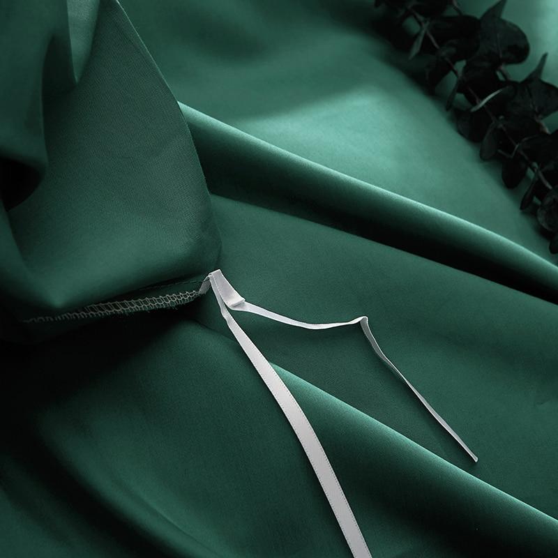 Venetia Duvet Cover Set 500TC Egyptian Cotton in elegant green color with luxurious soft texture, enhancing bedroom décor elegance.