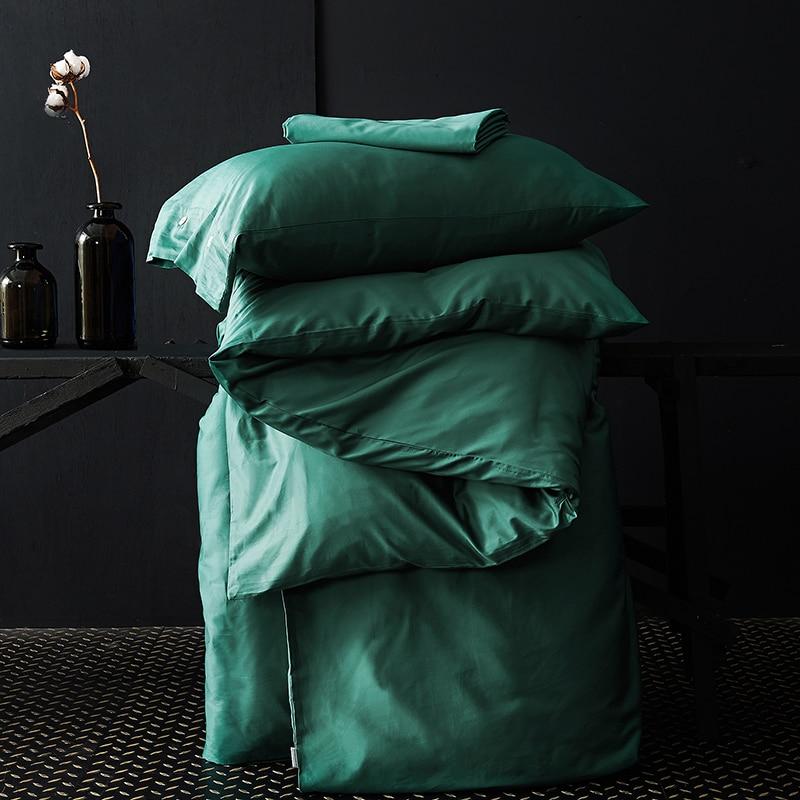 Venetia Duvet Cover Set 500TC Egyptian Cotton in green, elegant and luxurious bedding for a modern bedroom decor.