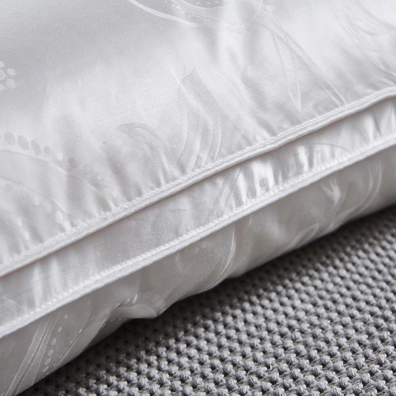 Vincenzo Pillows Set of 2 Goose Down showcasing luxurious texture on a bed surface, part of Home And Tower bedding collection.