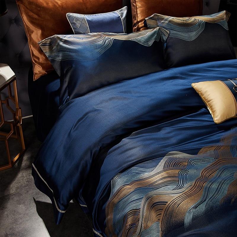 Victor Duvet Cover Set (Mulberry Silk) King Size in a stylish modern bedroom with elegant luxury design accessories