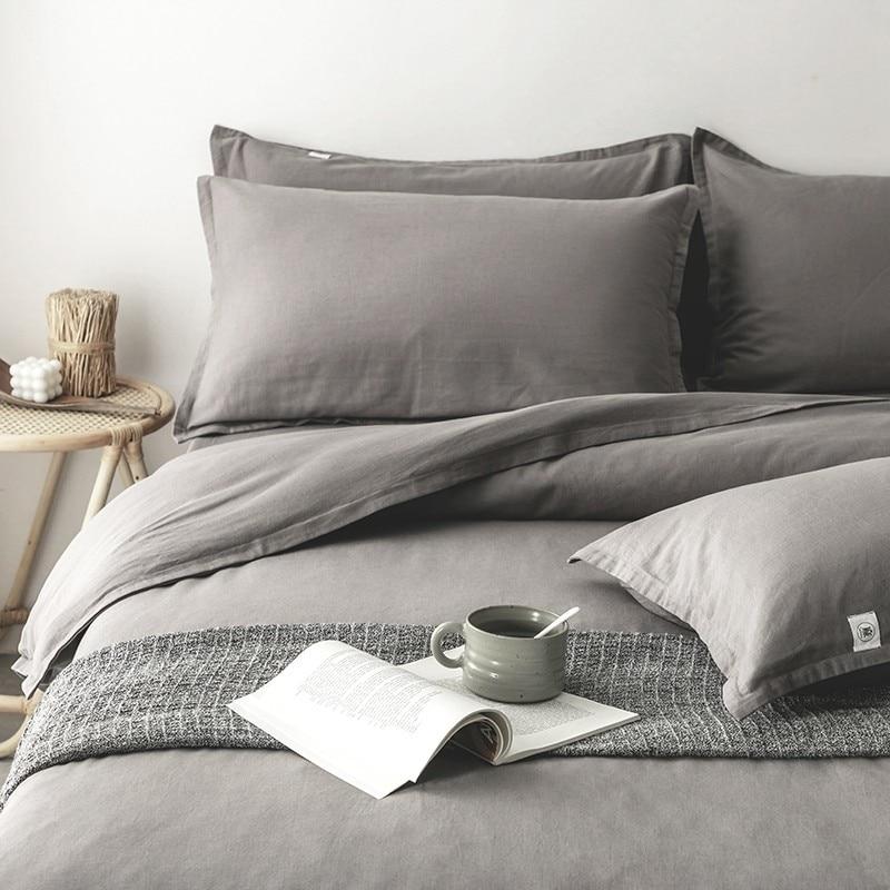 Emma Duvet Cover Set With Ropes 55% Cotton 45% Linen in a styled bedroom setting