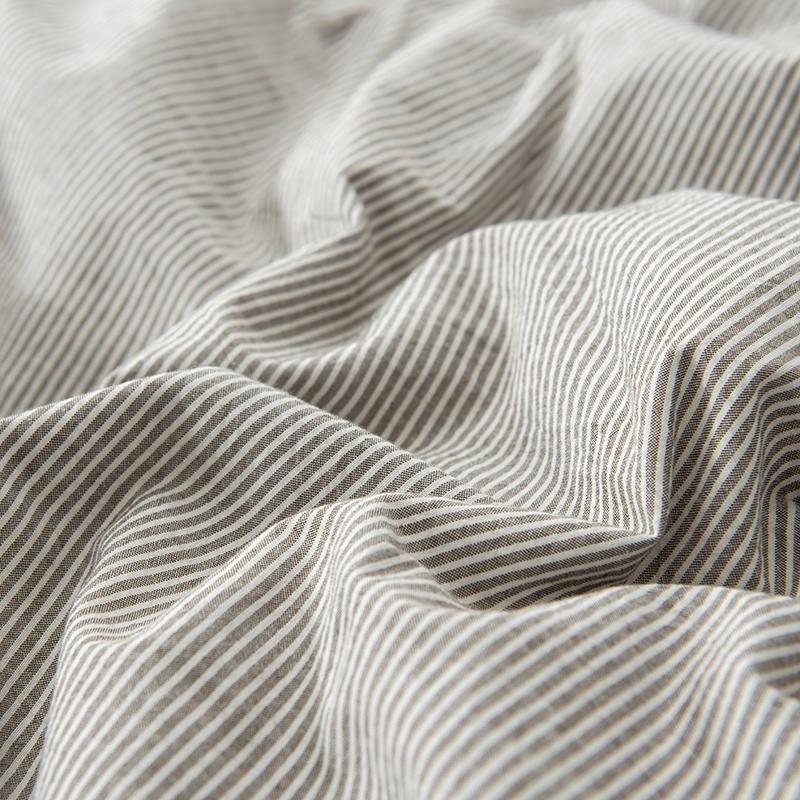 Olivia Stripe Ultra Soft Duvet Cover Set 100% Washed Cotton showcasing subtle stripe design and ultra soft texture.