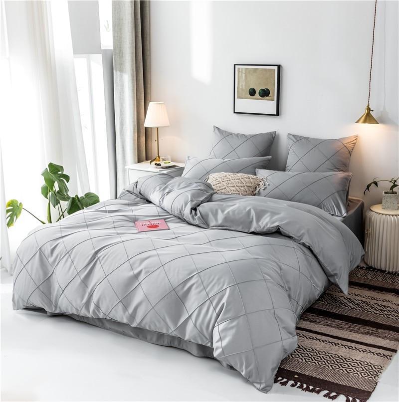 Charlotte Ultra Soft Microfiber Duvet Cover Set in modern bedroom decor.