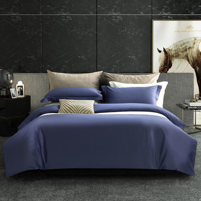 Juana Duvet Cover Set 1000TC (Egyptian Cotton) in a solid pattern, adding luxury and style to a modern bedroom.