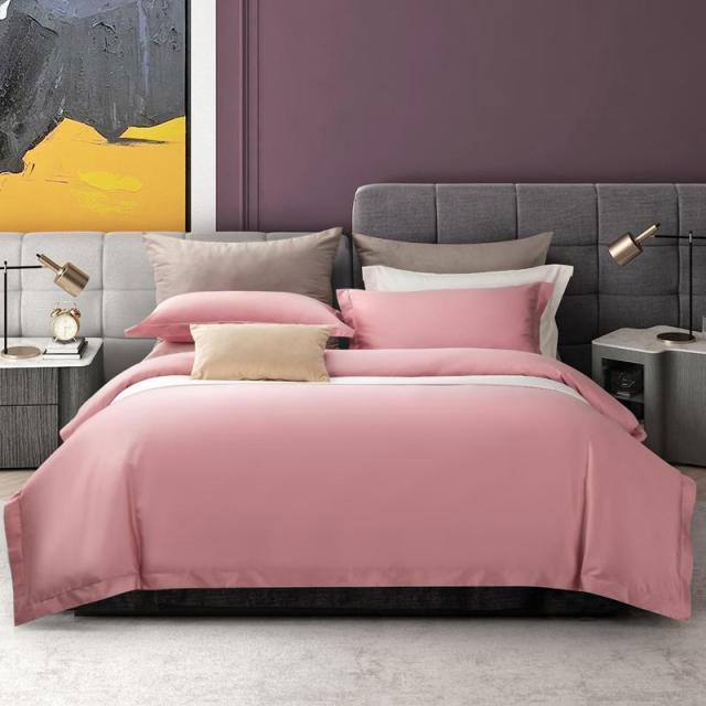Juana Duvet Cover Set 1000TC (Egyptian Cotton) in a modern bedroom with grey headboard and decorative pillows.