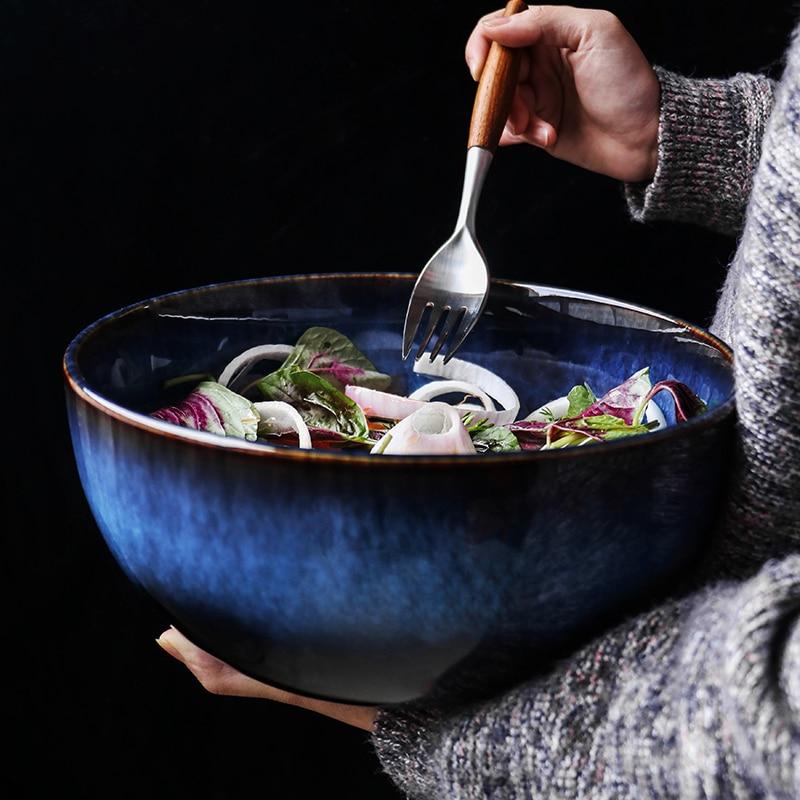 Tana Ceramic Bowl 2400ml serving fresh salad, eco-friendly porcelain dinnerware