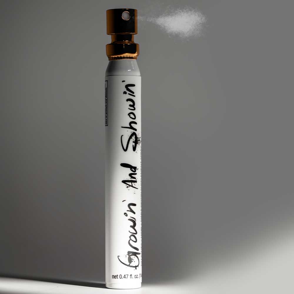Growin' and Showin' | Biotin Spray in sleek bottle design with misting action