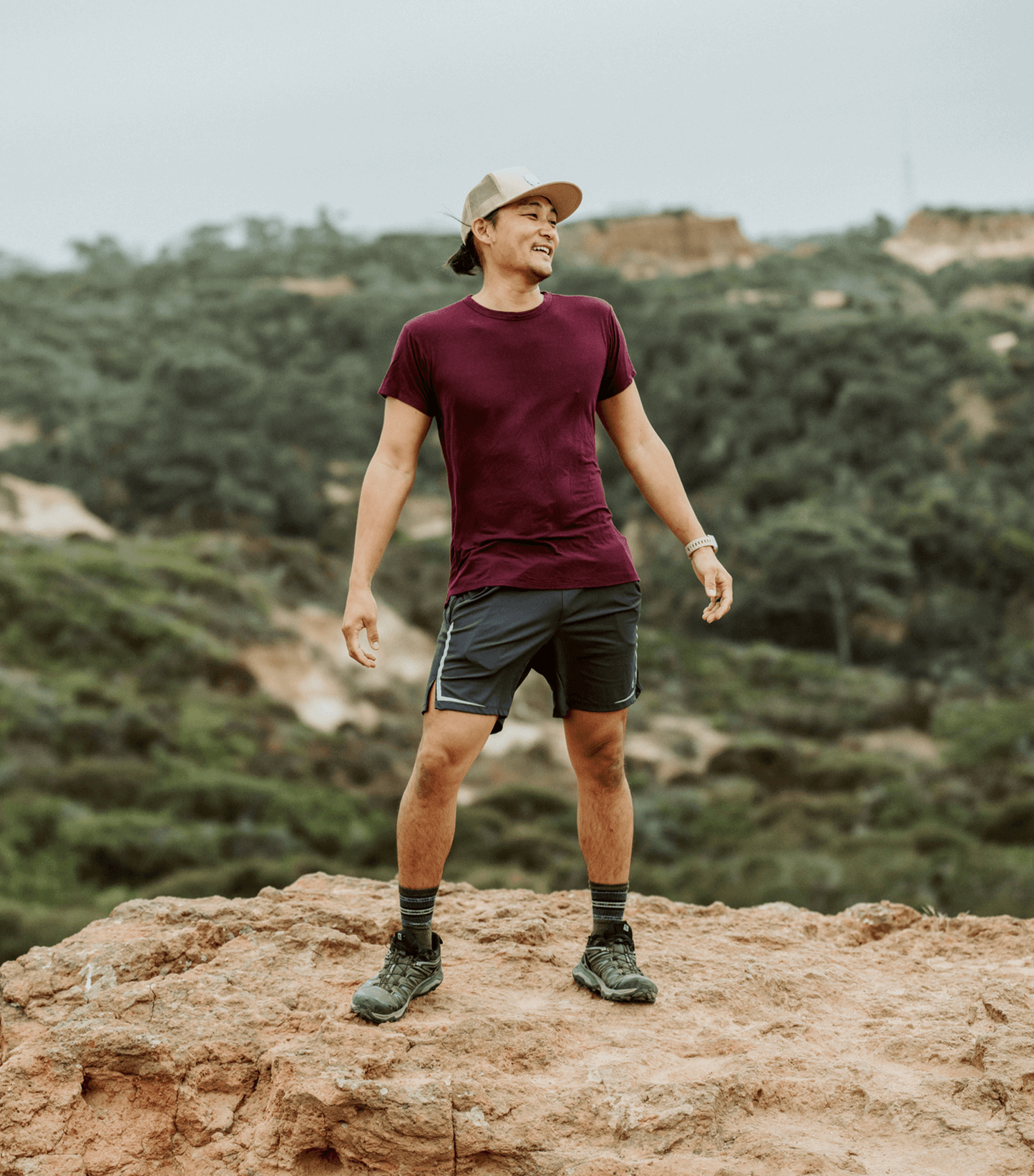 Bamboo Aerotech T-Shirt – Dark Plum by Bamtech