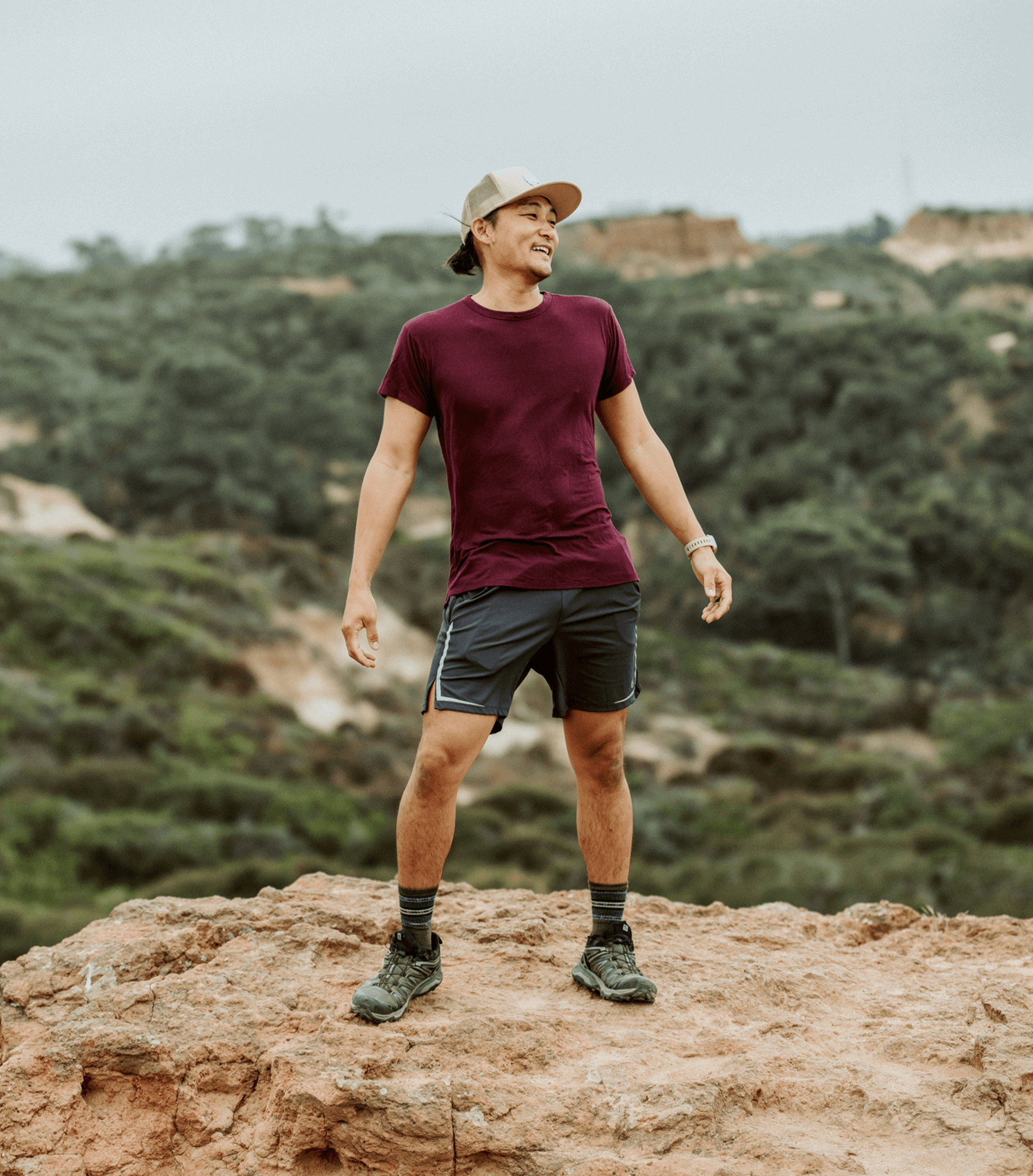 Bamboo Aerotech T-Shirt – Dark Plum by Bamtech