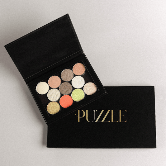 Empty Magnetic Palette Small with custom eyeshadow pans, ideal for portable makeup organization and travel convenience.
