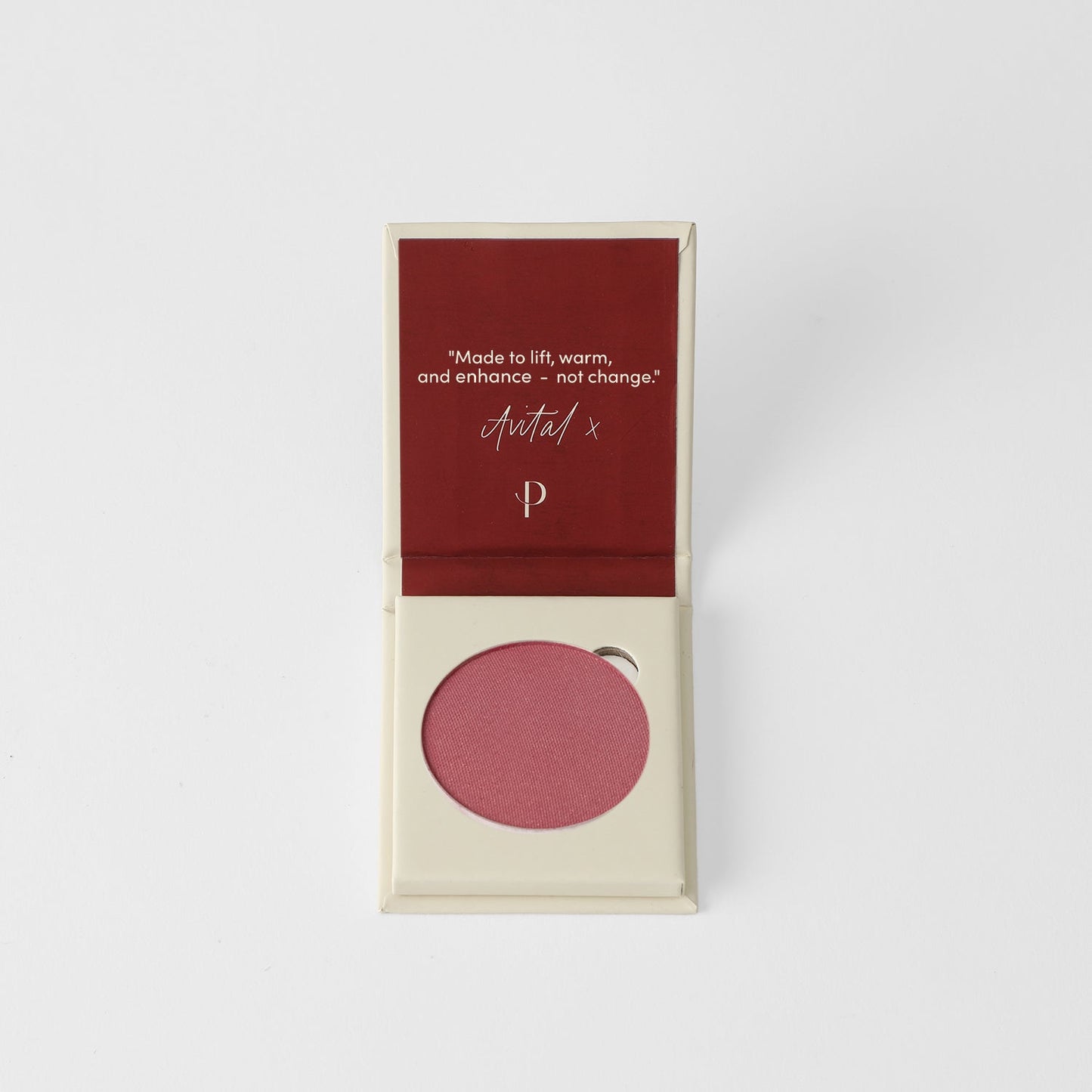 Blush in compact, vegan, blendable and buildable; perfect pop of color for every skin tone, fits magnetic palettes.