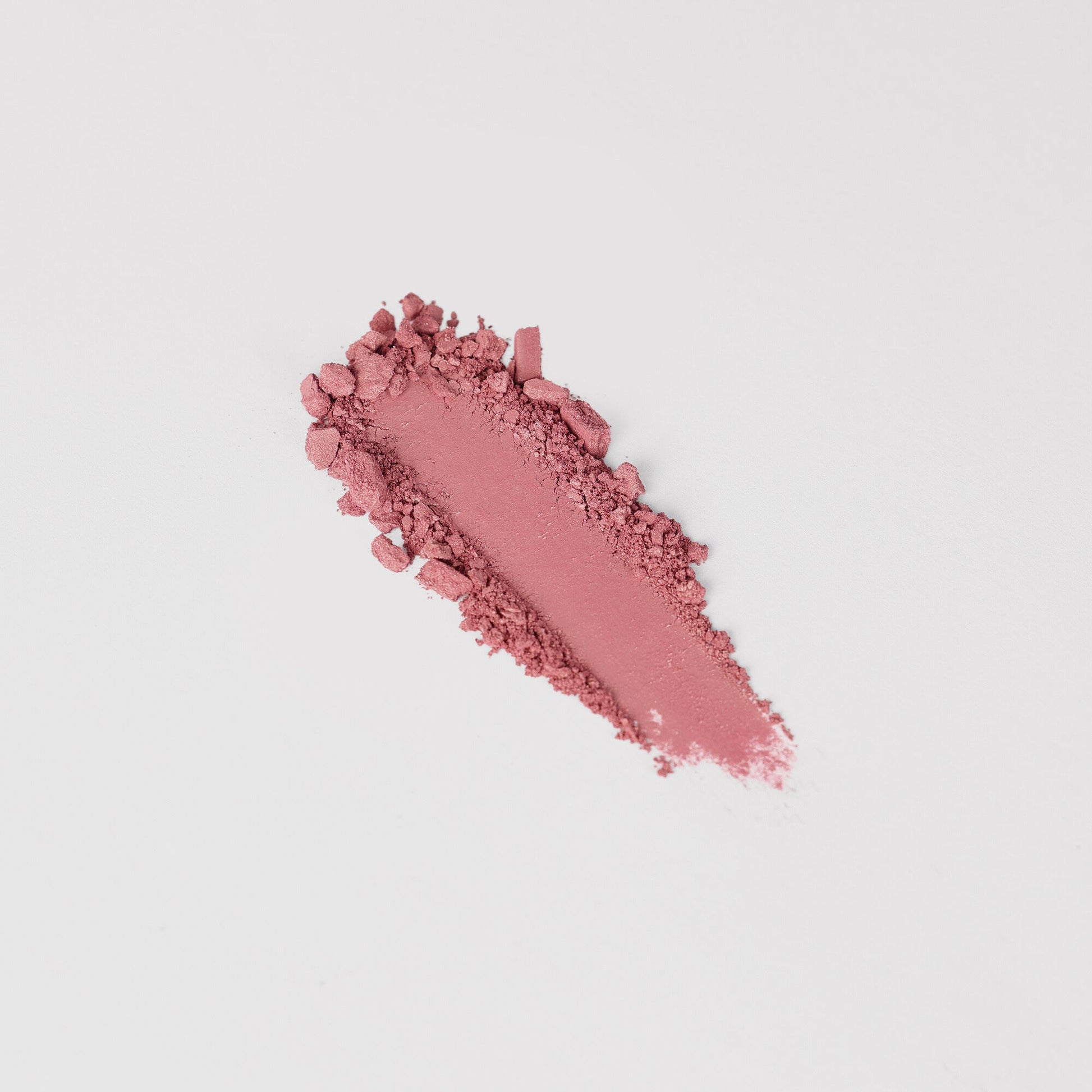 Vegan Blush swatch in pink shade, blendable and buildable, ideal for all skin tones, fits Magnetic Palette