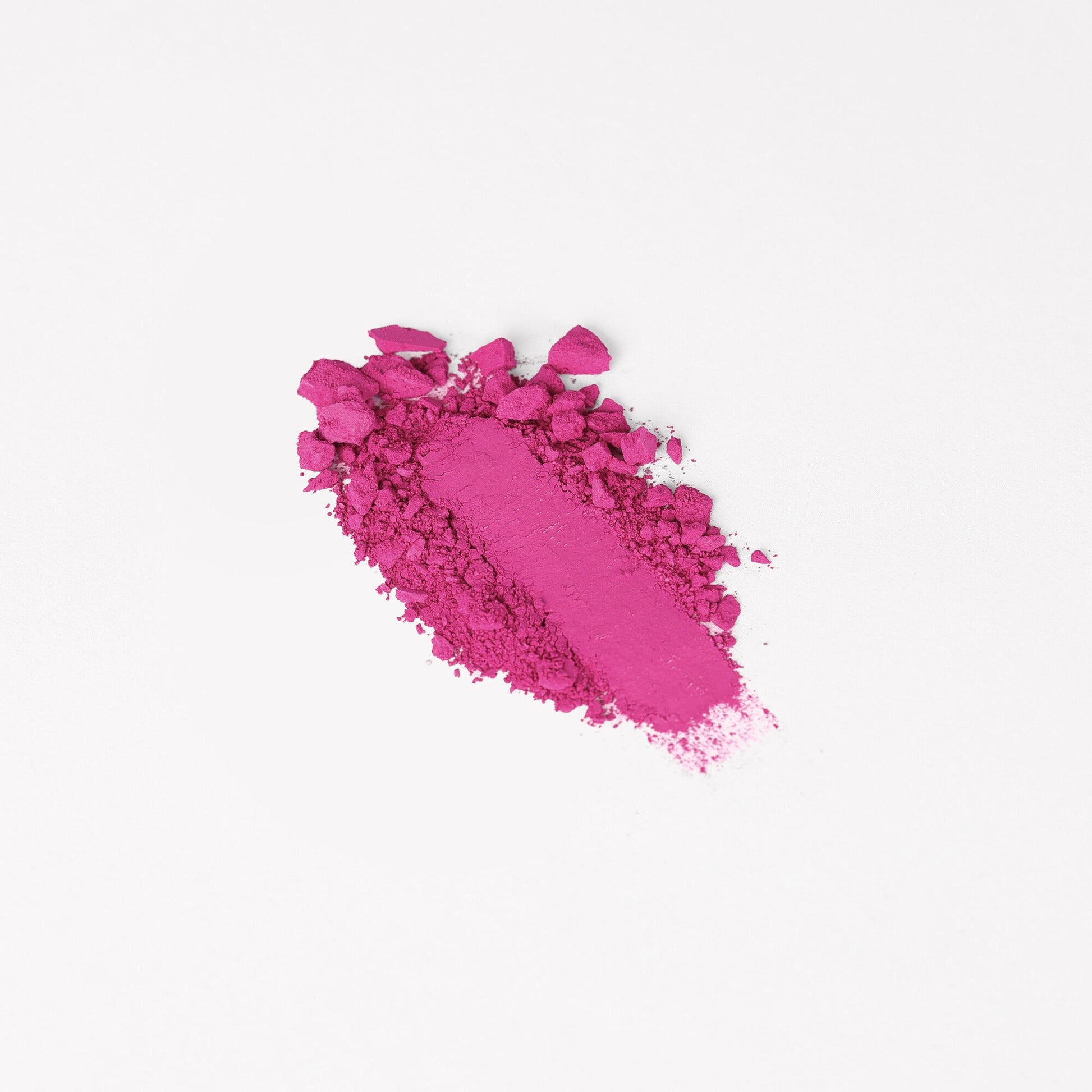 Vegan blush in bright pink shade, perfect for skin tone customization. Blendable and buildable formula. Easy to snap into any palette.