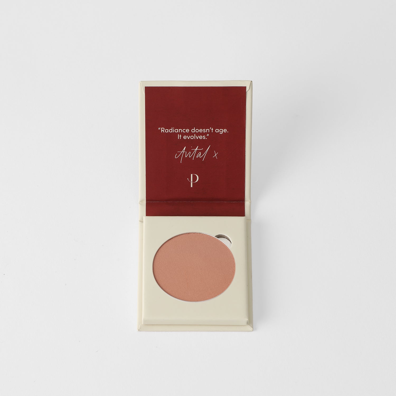 Vegan Bronzer with matte finish in open compact, perfect for natural warmth and dimension. Snaps into Large or Small Magnetic Palette.