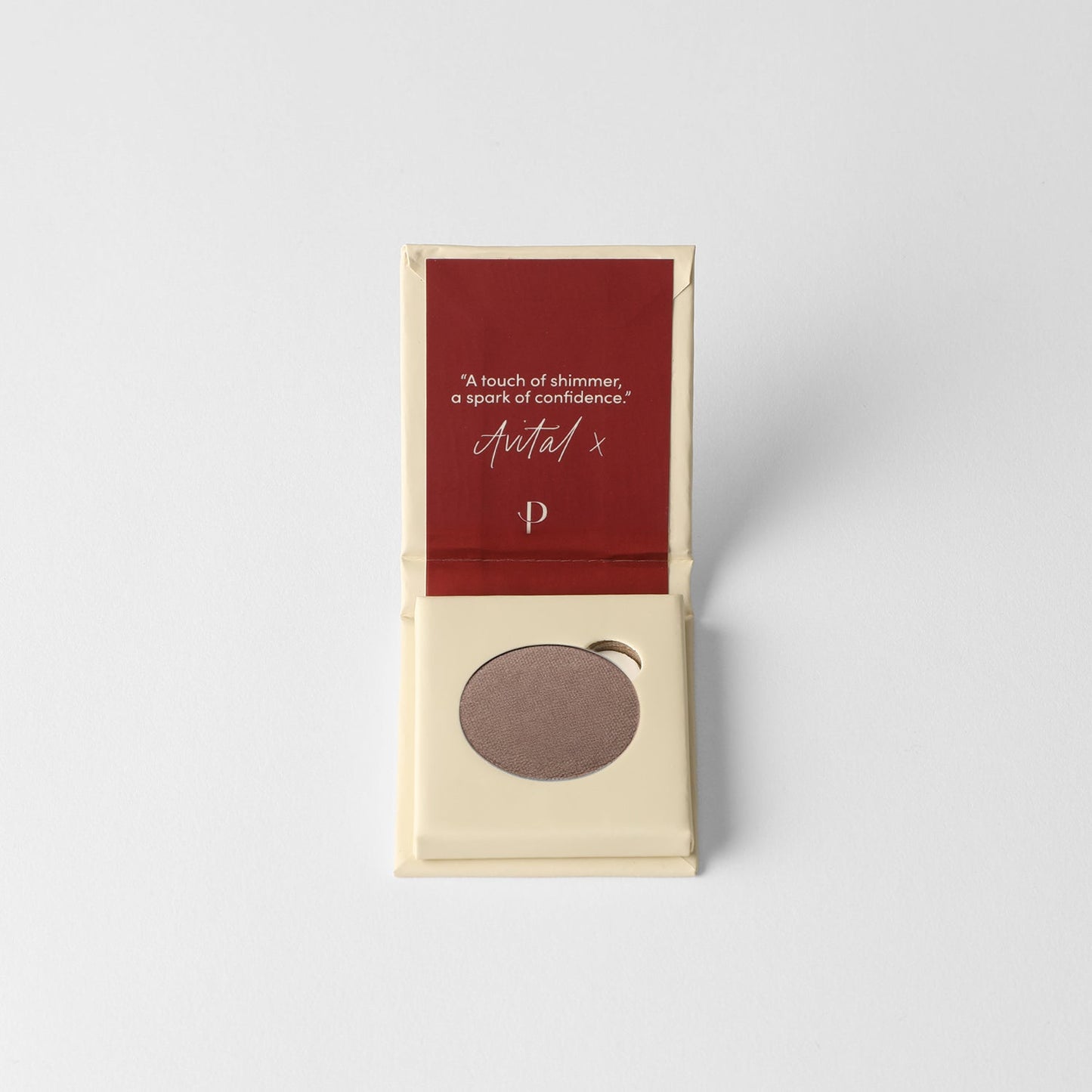 Glow Pressed Eyeshadow in packaging, showcasing vegan pigments with a soft shimmer for versatile eye looks.