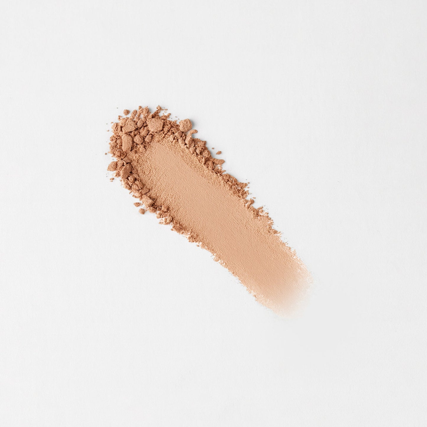 Matte Pressed Eyeshadow swatch showing smooth, blendable nude pigment on white background.