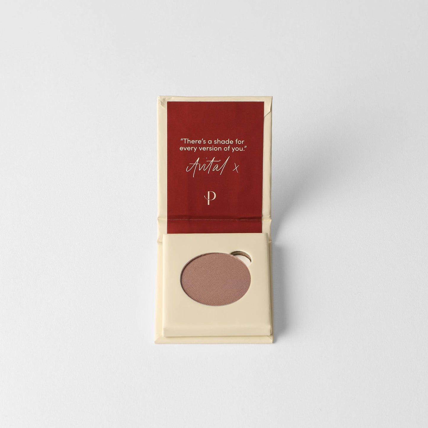 Matte Pressed Eyeshadow in an open palette, showcasing smooth vegan pigments, perfect for blending and building for versatile eye looks.
