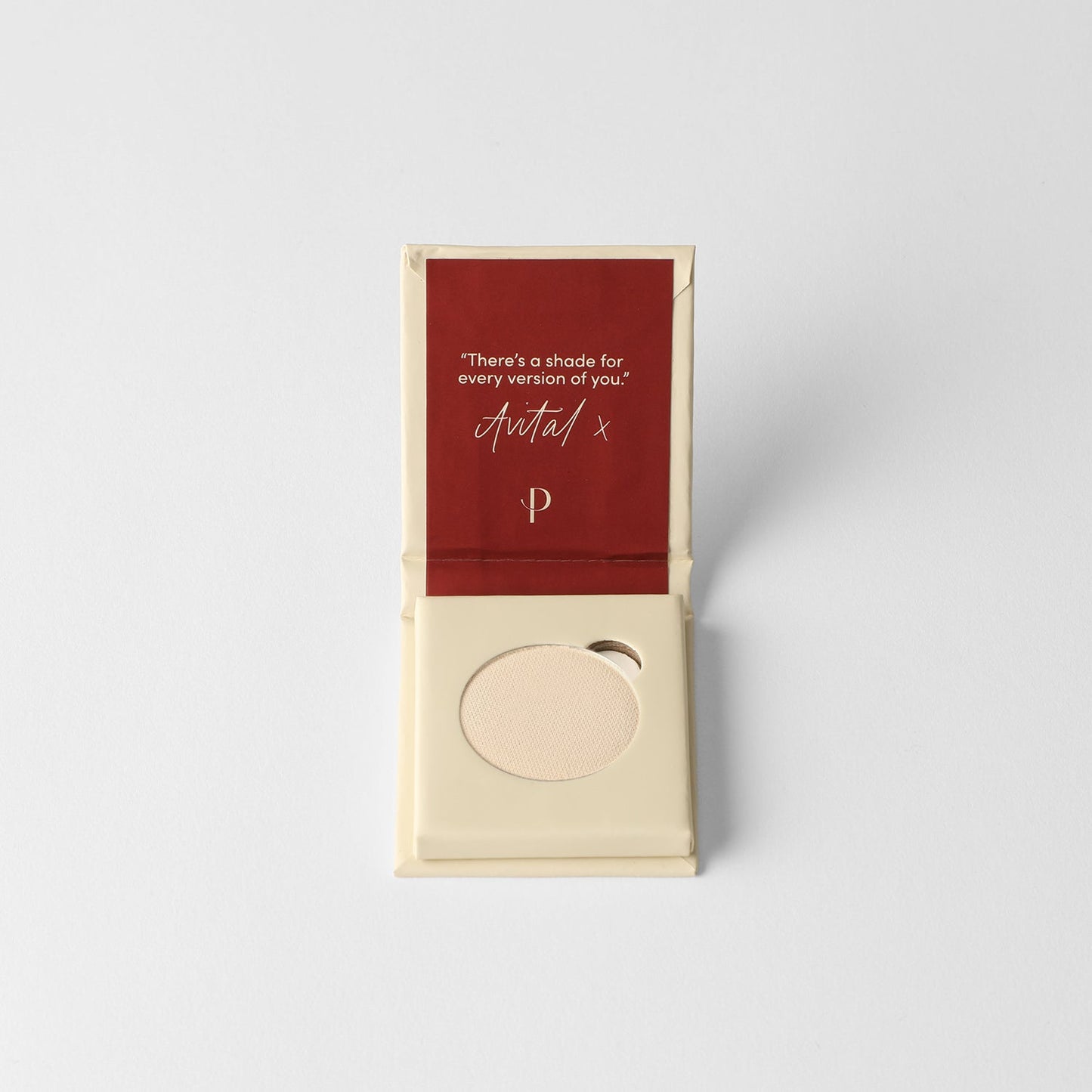 Open compact with Matte Pressed Eyeshadow showcasing its smooth, blendable texture.