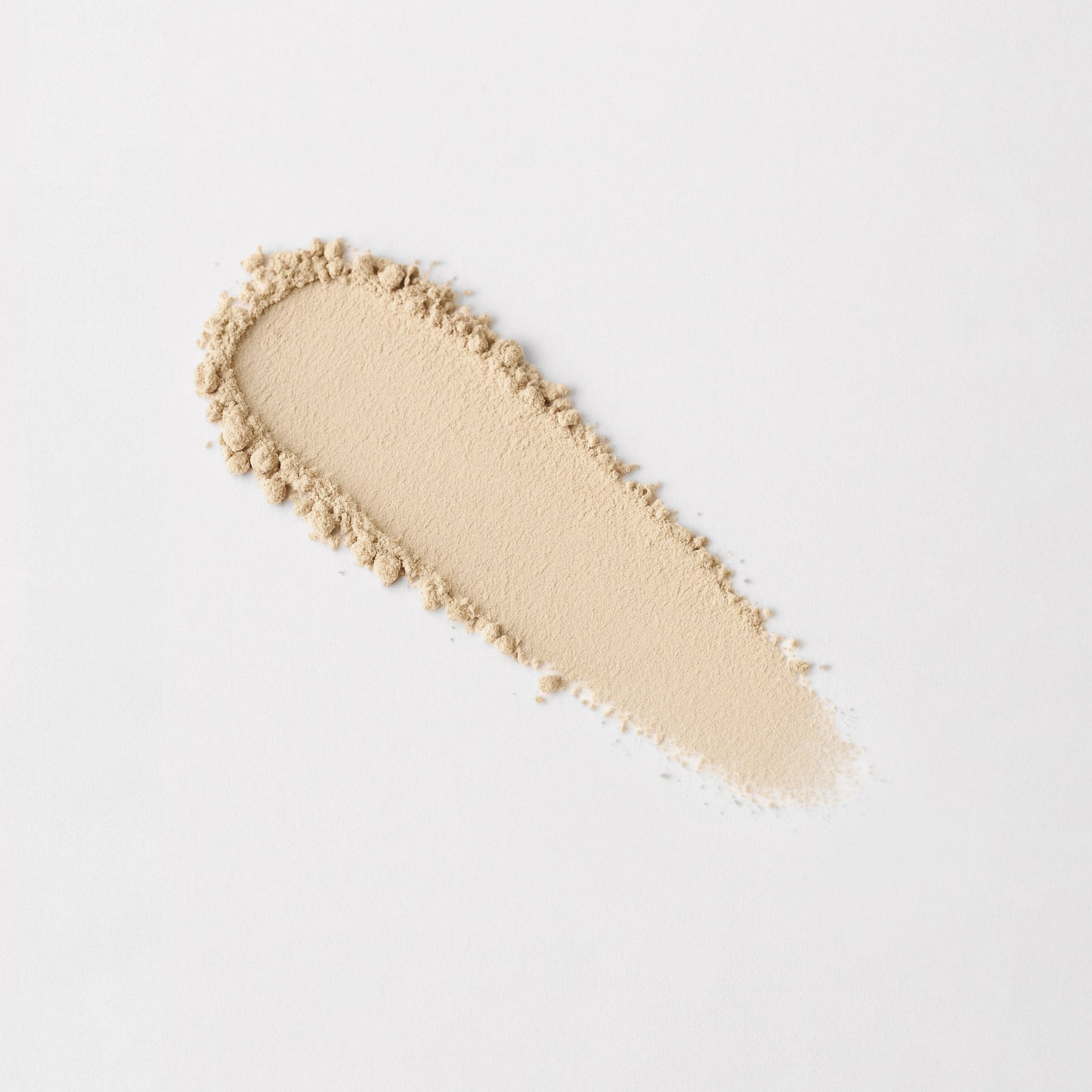 Matte Pressed Eyeshadow swatch showing smooth, blendable beige pigment on white background