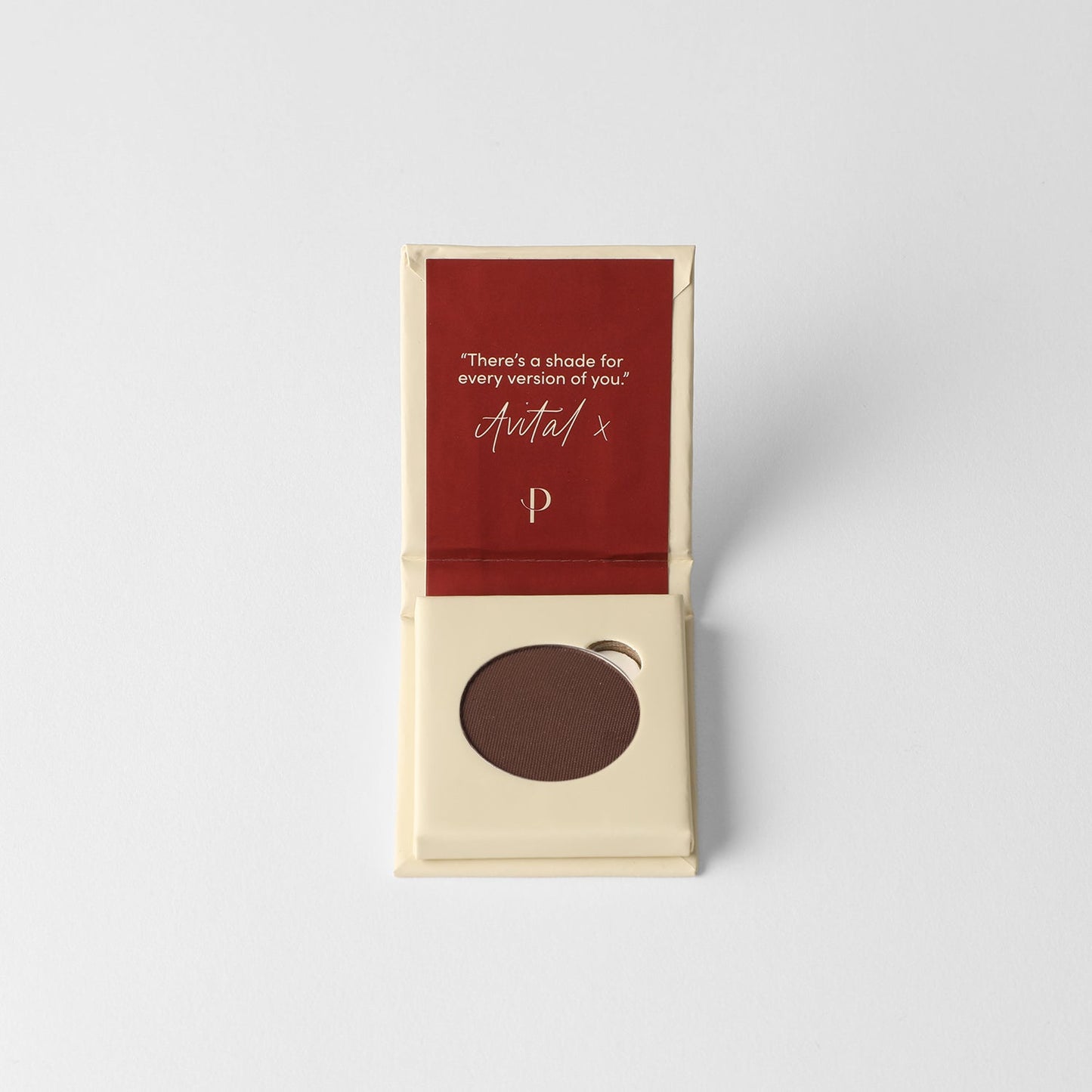 Matte Pressed Eyeshadow in packaging, rich vegan pigment, versatile and blendable, perfect addition to magnetic palettes.