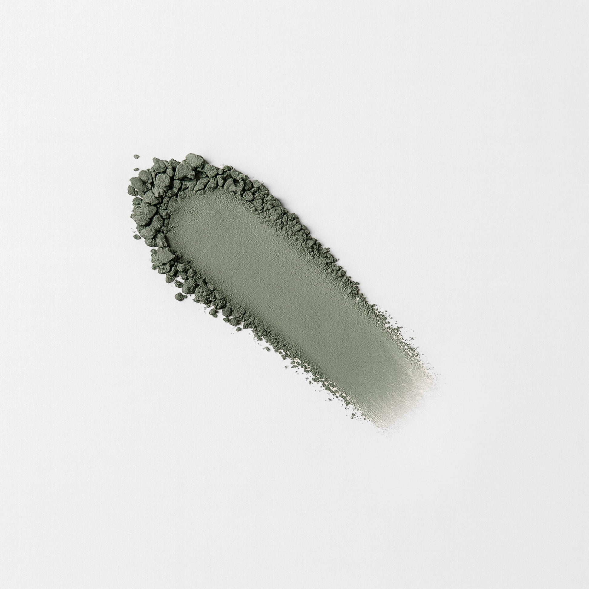 Matte Pressed Eyeshadow in sage green color, ideal for smooth and blendable application. Vegan and buildable for versatile use.