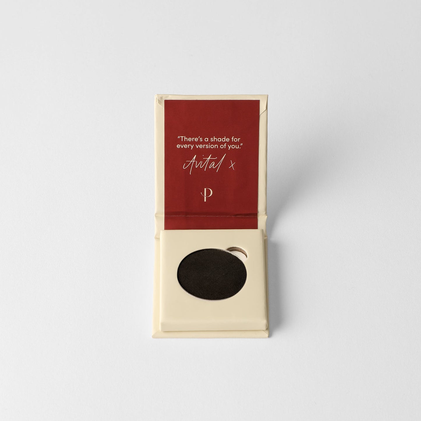 Matte Pressed Eyeshadow in open packaging, showcasing rich vegan pigment; perfect for blending and layering seamlessly.