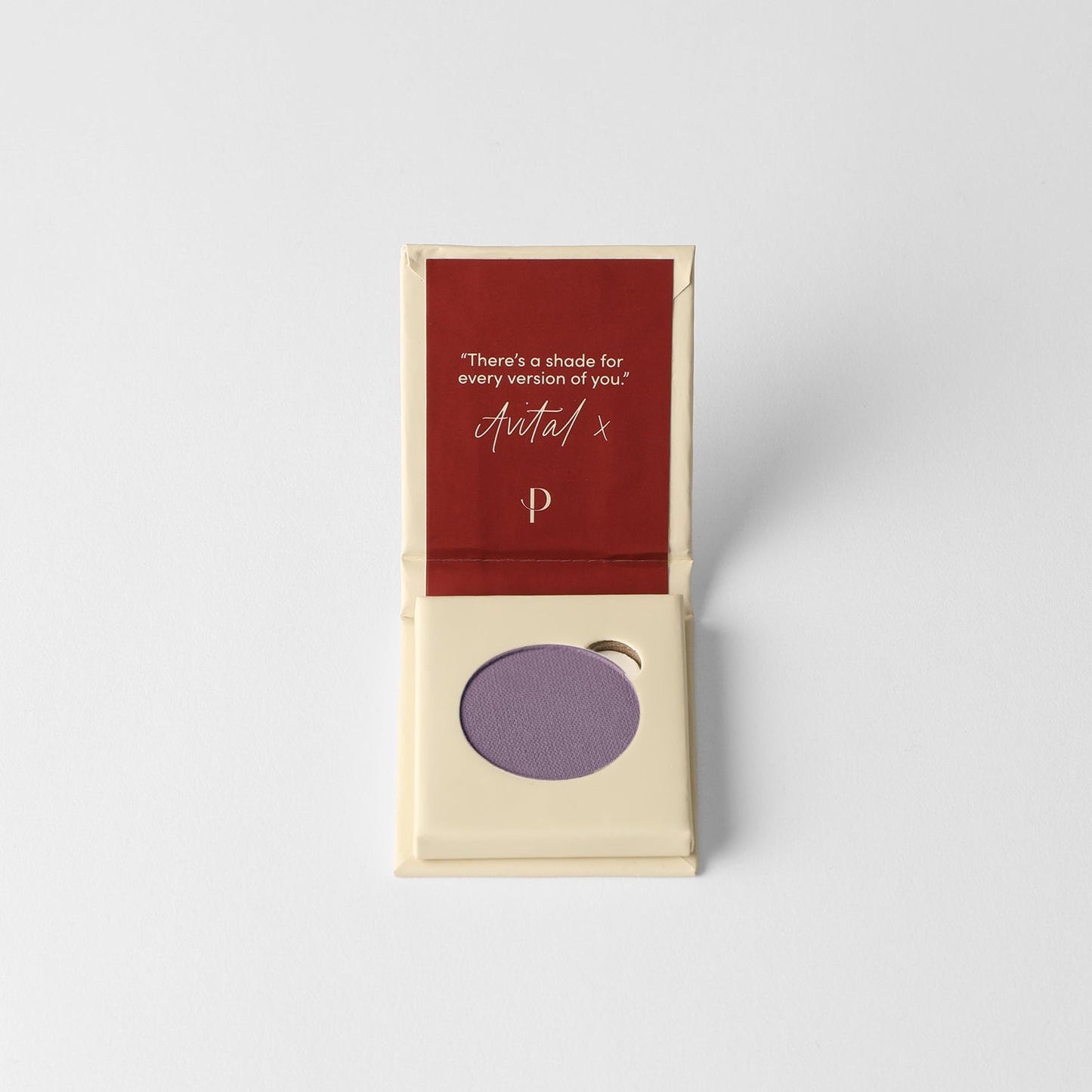 Matte Pressed Eyeshadow in open case with purple shade