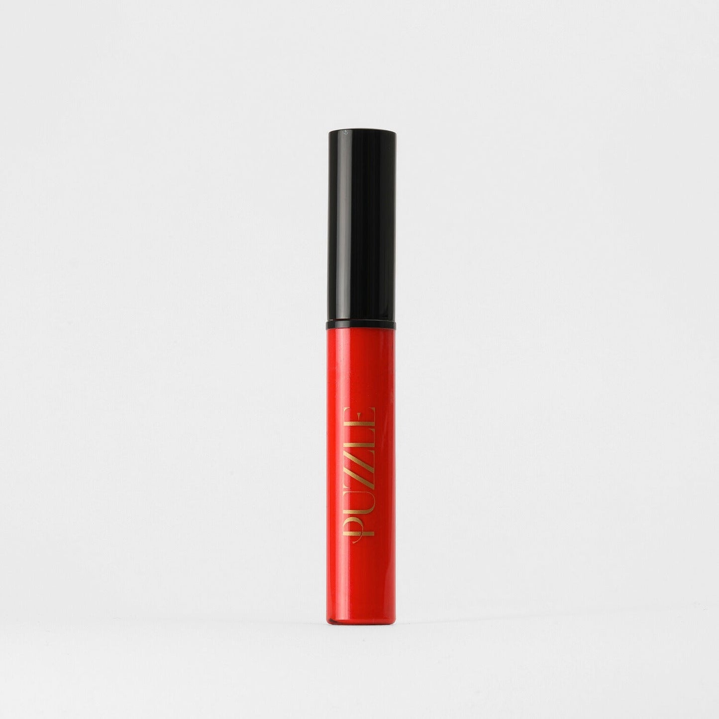 Vegan Lip Gloss Wand in vibrant red for a soft-touch, high-shine finish, nourishing and smoothing lips. Perfect for layering with lipstick.