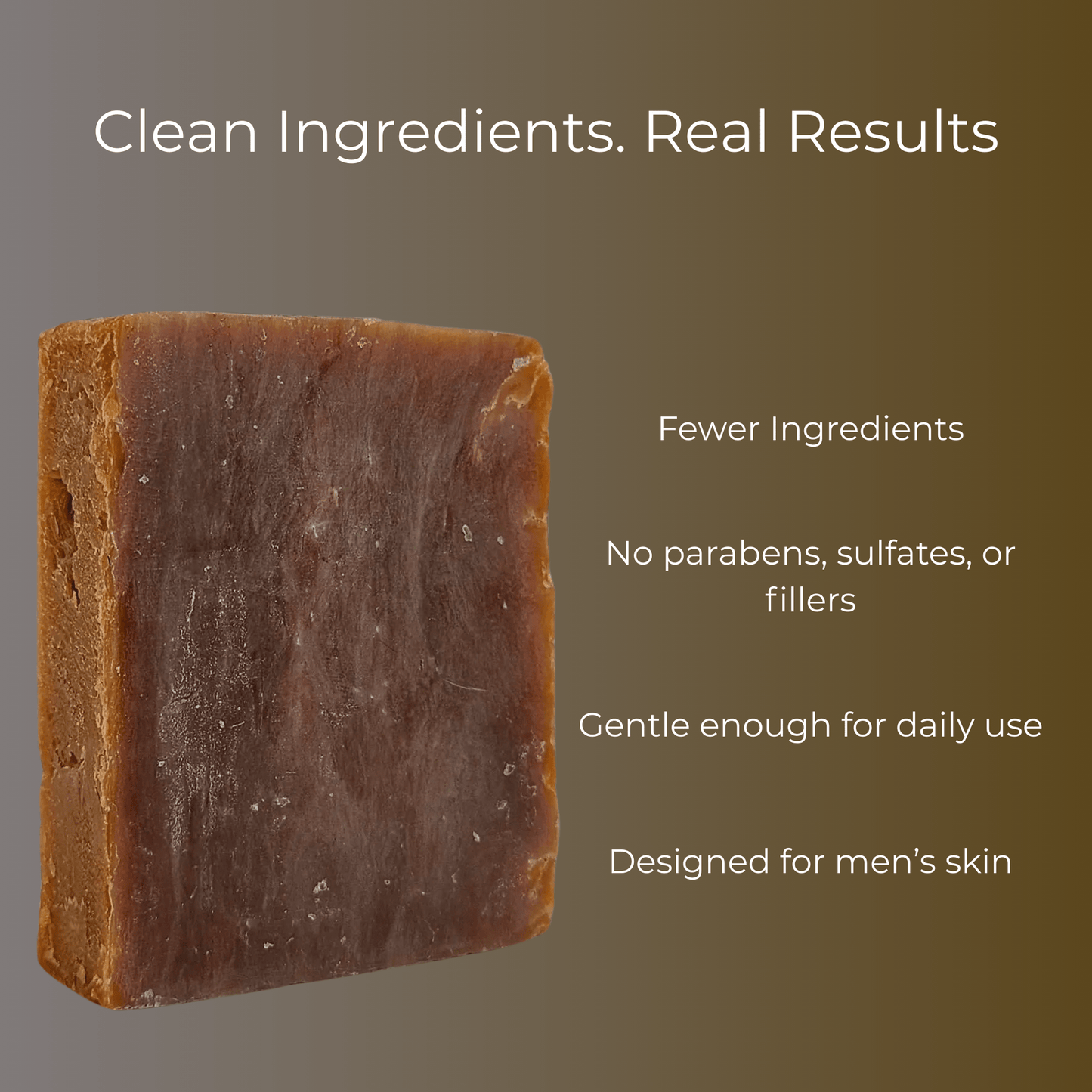 Sandalwood Bar Soap – Classic Scent, Deep Clean; natural, eco-friendly soap with no parabens; ideal for men's skin.