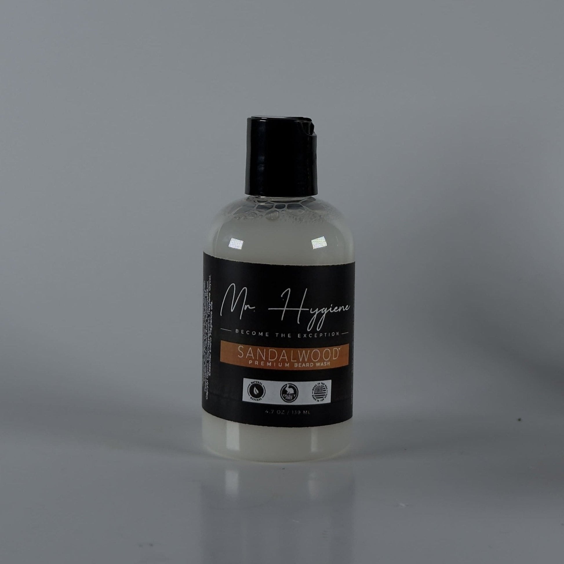 Sandalwood Beard Wash & Conditioner bottle for superior beard care and fragrance