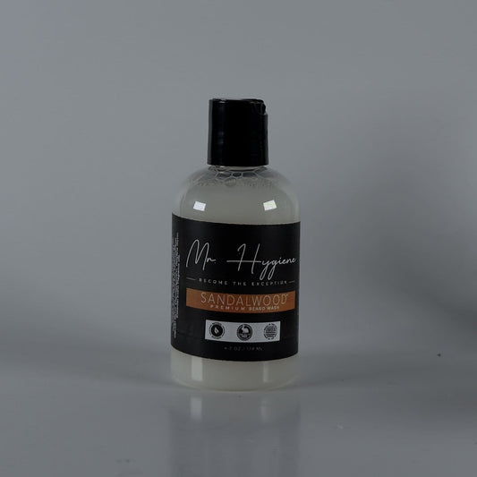Sandalwood Beard Wash & Conditioner bottle for superior beard care and fragrance
