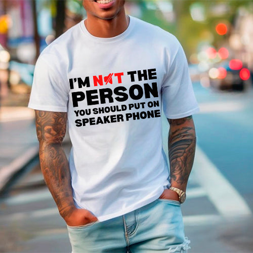 Speaker Phone Unisex T-Shirt – Funny Talk Loud Tee