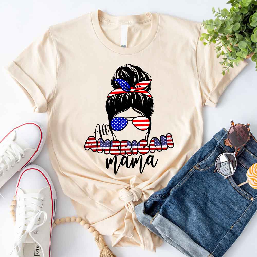 All American Mama 4th Of July Mom T-shirt