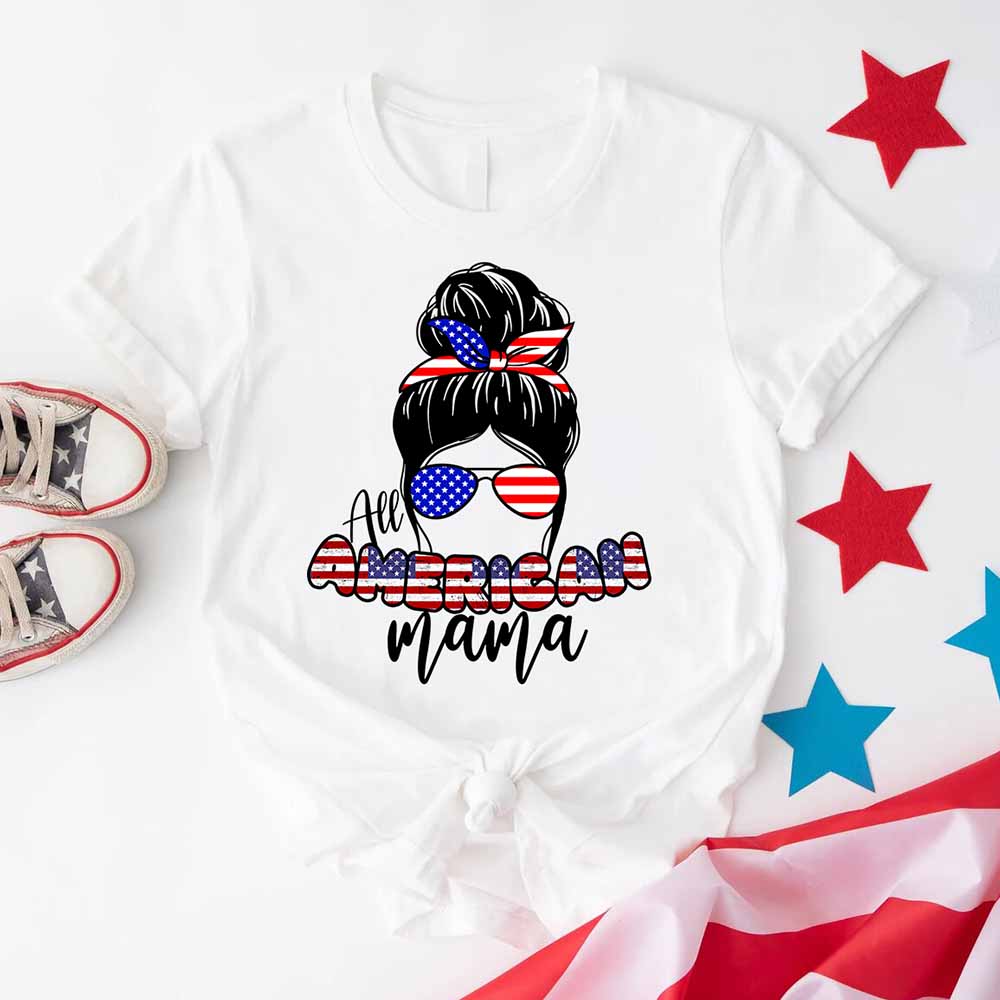 All American Mama 4th Of July Mom T-shirt
