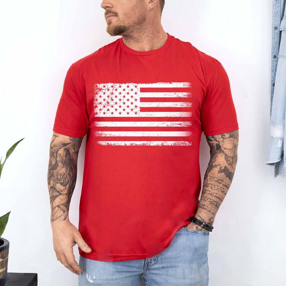 Rogue Style USA Distressed Flag Unisex T-Shirts