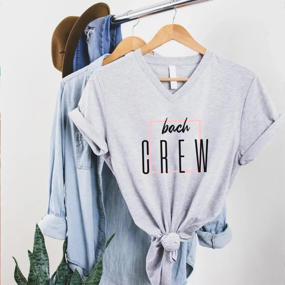 Bach Crew Bride To be Party Bachelorette V-Neck T-shirt