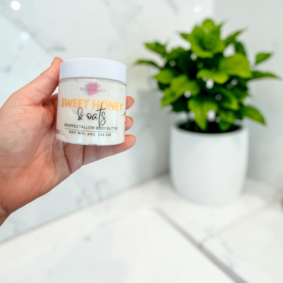 Artisan Tallow Body Butter – Sweet Honey & Oats | Honey Almond Scent