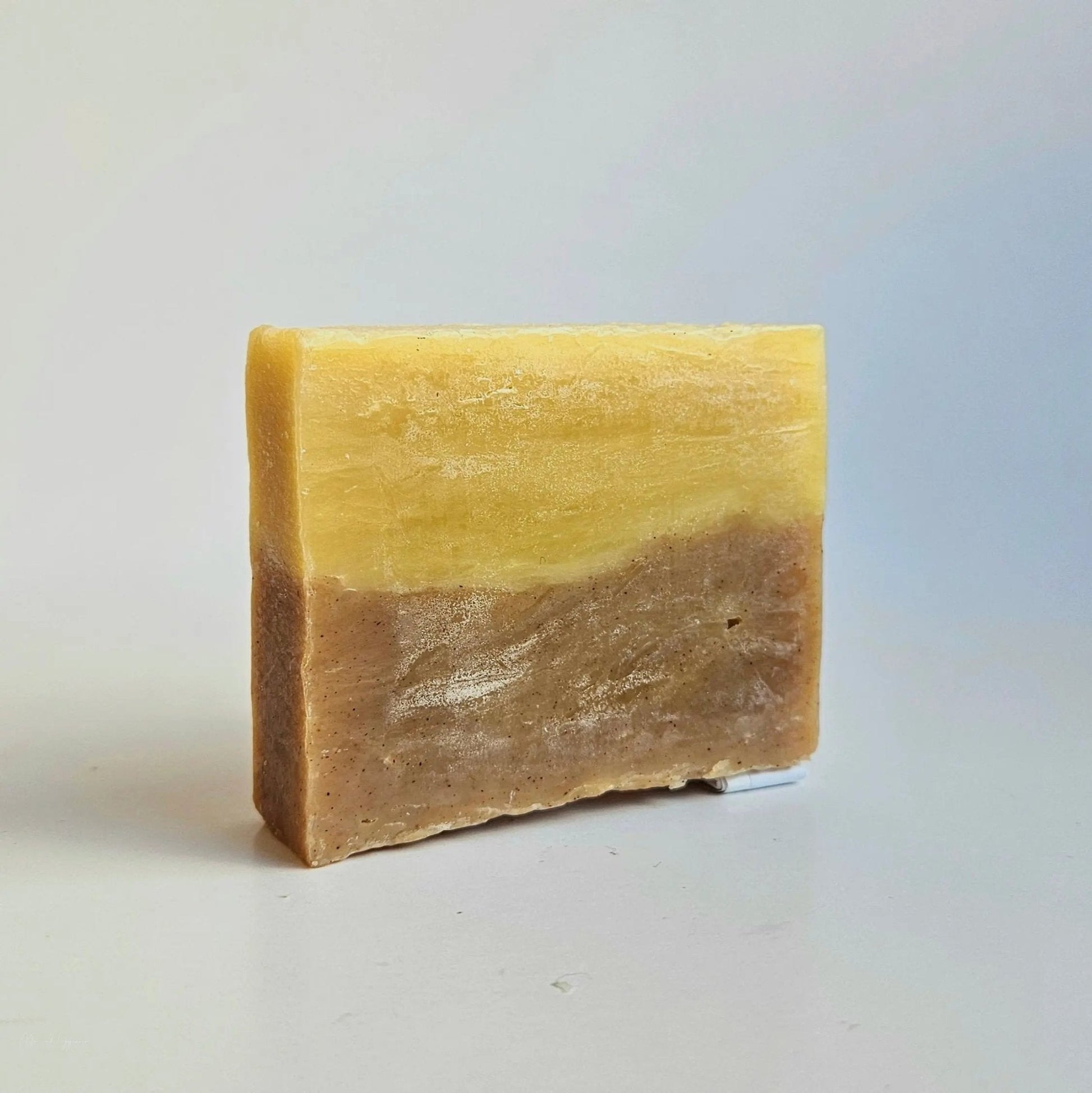 Sweet Spice Cleanser Luxury Mens Soap bar with natural tones on a neutral background.