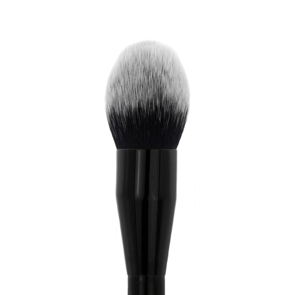 Jumbo Precision Powder Brush - GT01 for applying powders; 100% synthetic vegan makeup brush for face, neck, decollete.