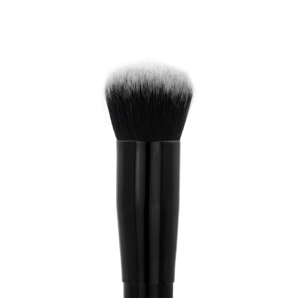 Round Buffer Brush - GT04, synthetic vegan brush for full coverage foundation application