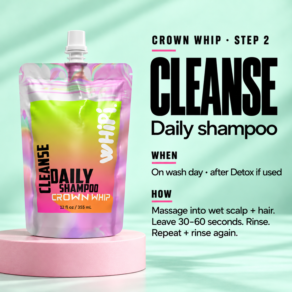 Cleanse – Crown Whip Daily Shampoo