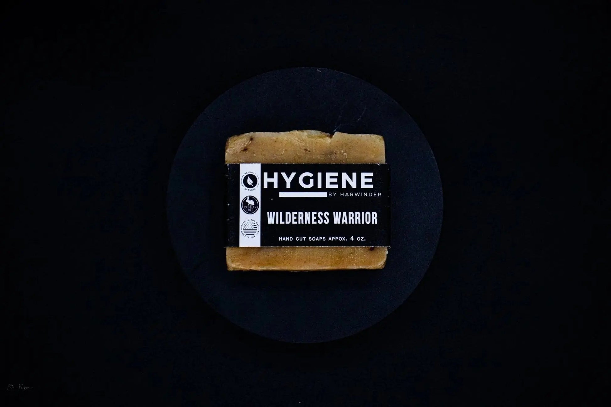 Wilderness Warrior Bar Soap for men with earthy, calming scent ideal for effective grooming in the great outdoors.